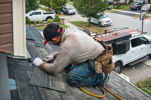 Professional Gutter Repair And Installation technician working in Six Mile Run, NJ